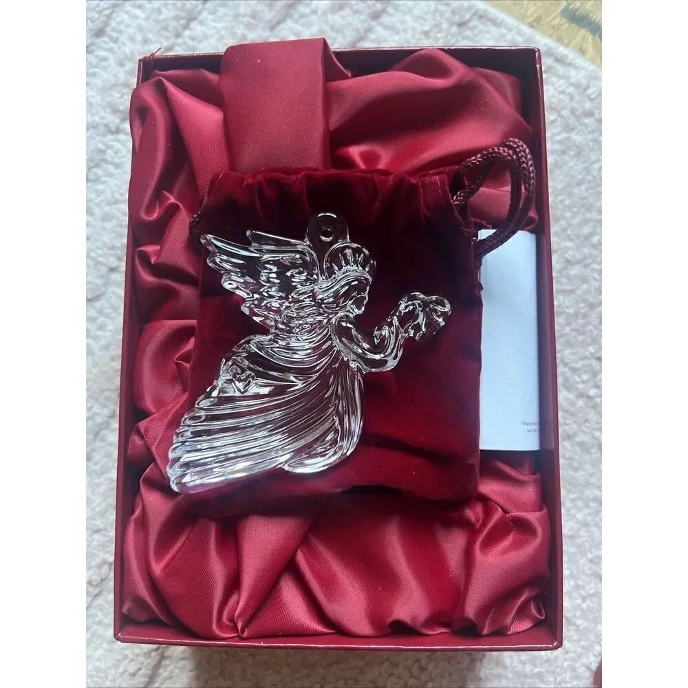 WATERFORD Crystal 2010 Angel limited edition Ornament W/ Enhancer NIB